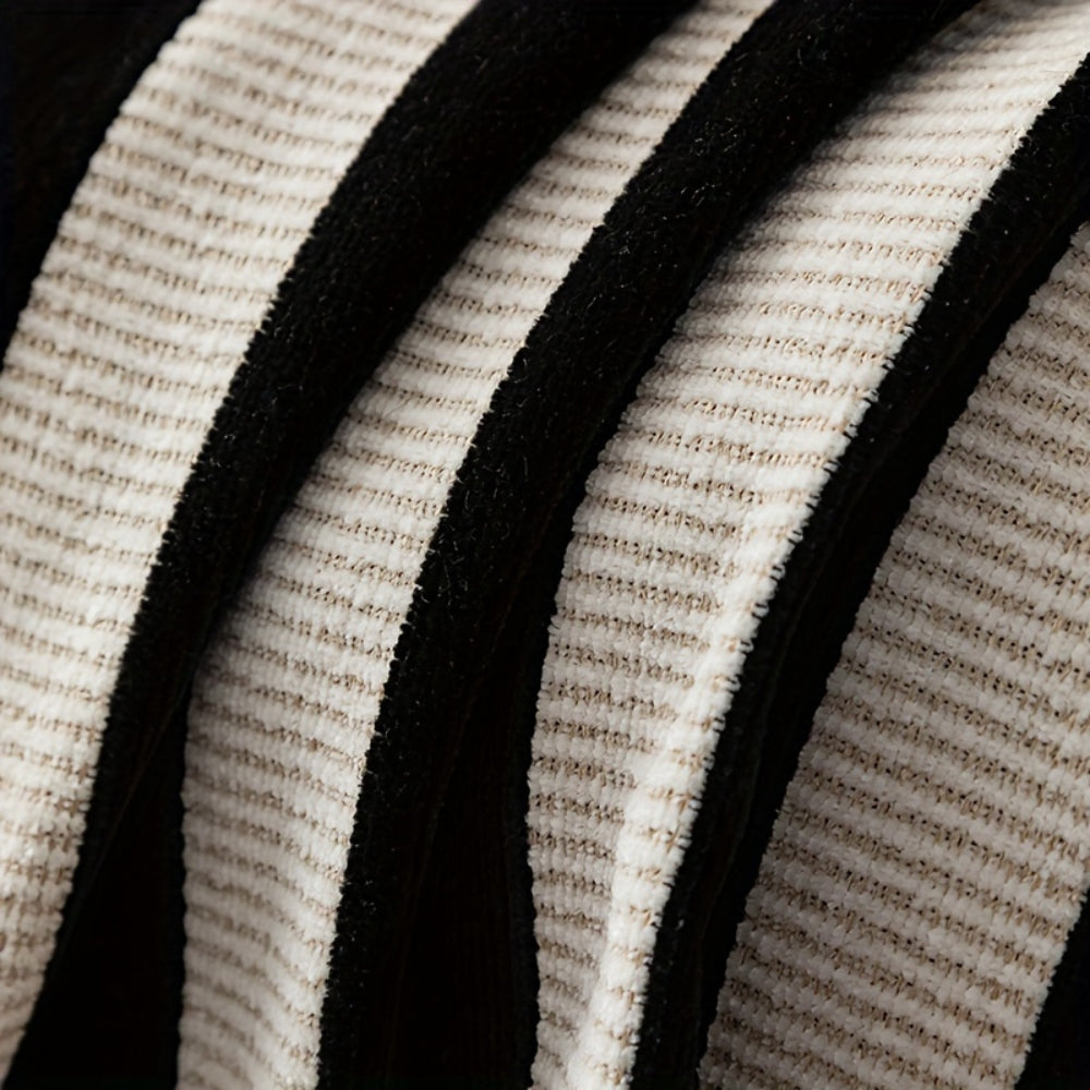 Striped Chenille Sofa Cover - Elegant Design for Classic Style