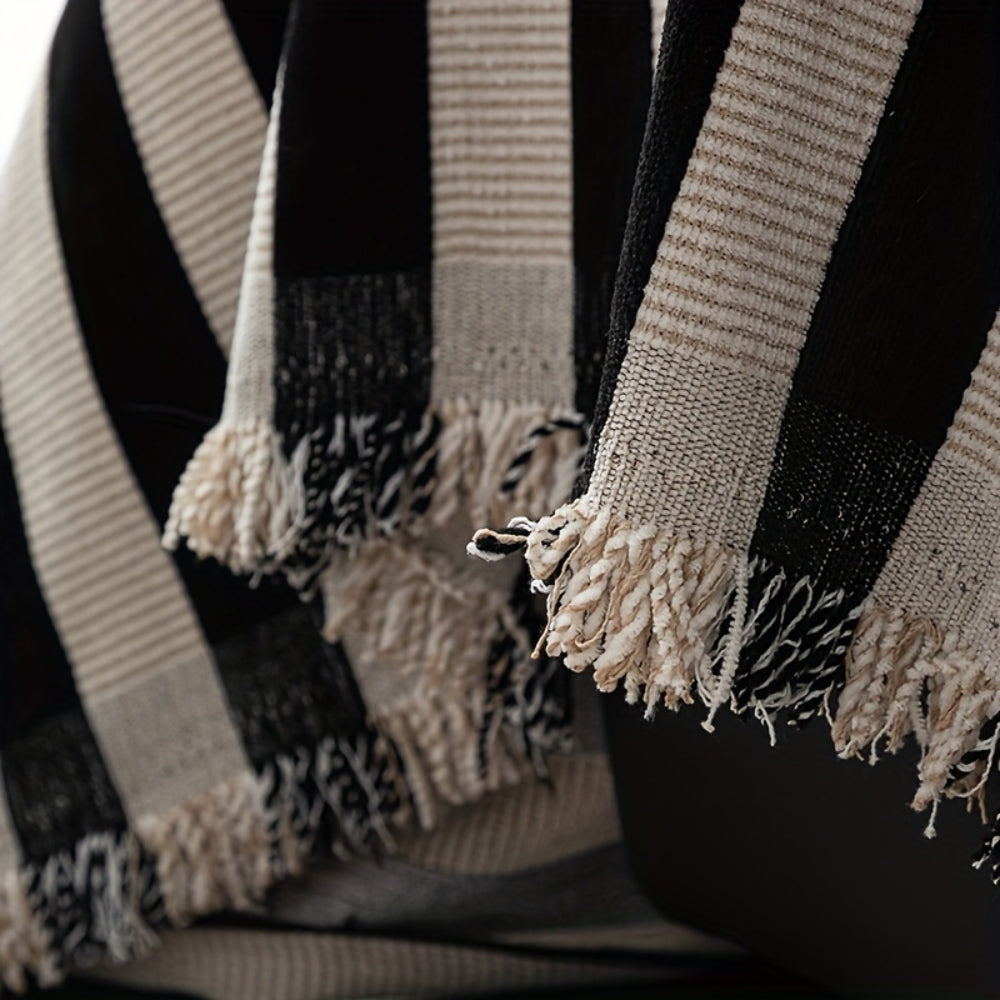 Striped Chenille Sofa Cover - Elegant Design for Classic Style