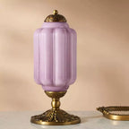 Vintage Base Table Lamp with Opal Glass Shade