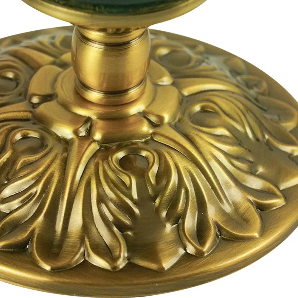 Vintage Base Table Lamp with Opal Glass Shade