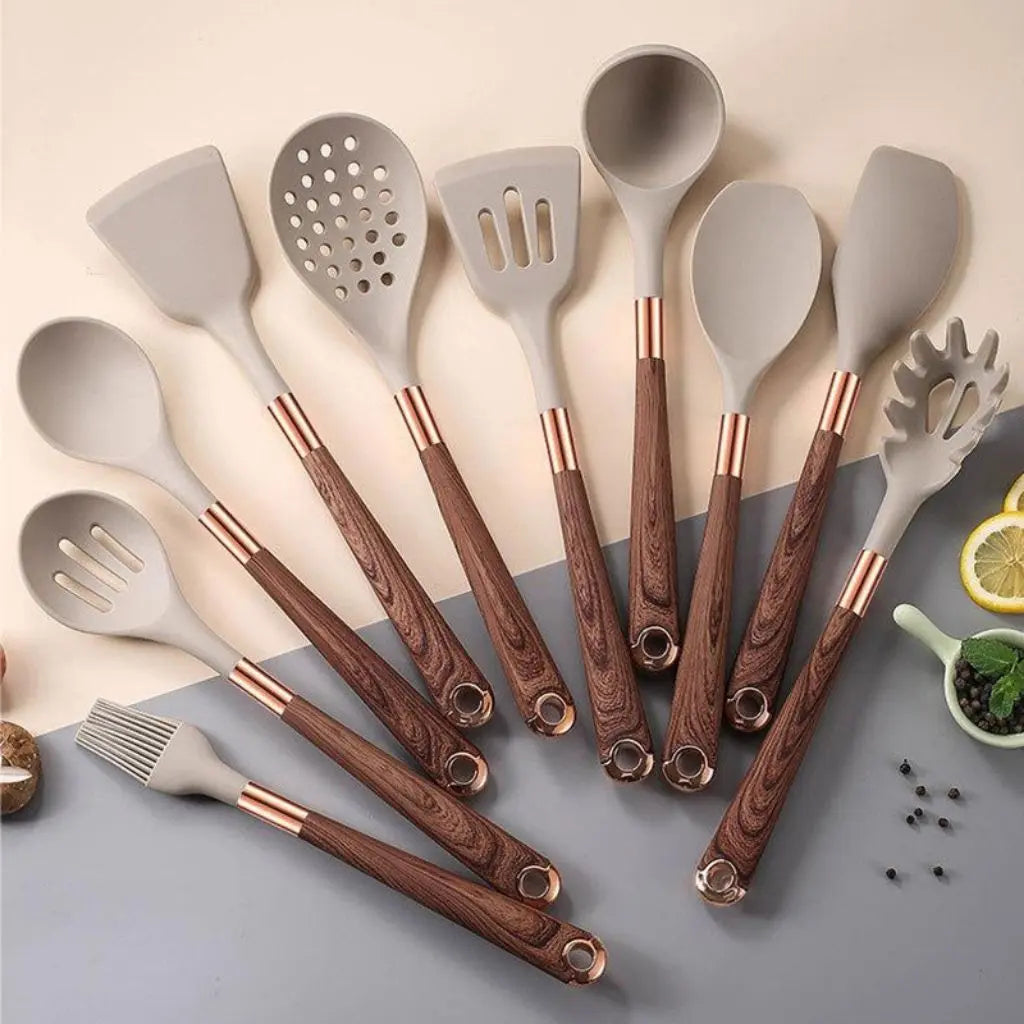 Elegant Silicone Utensil Collection – 11 Essential Tools