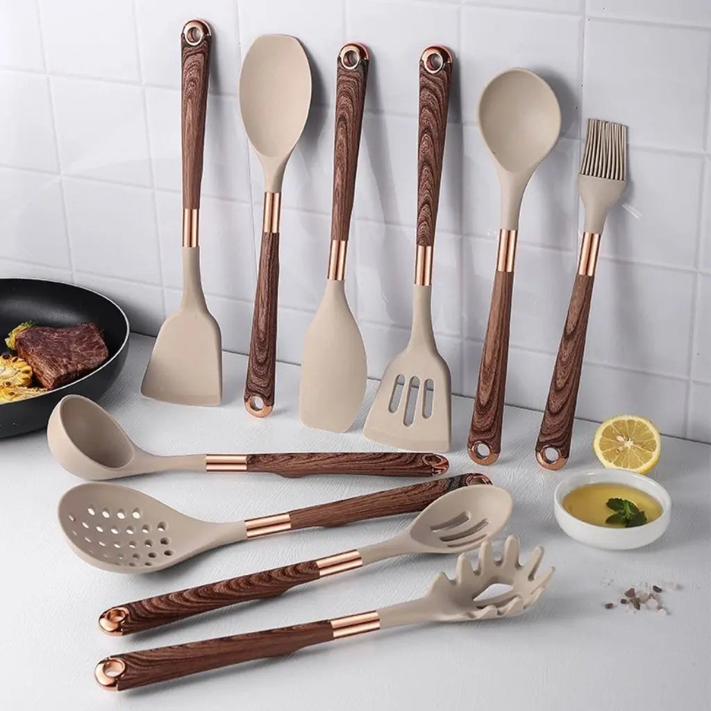 Elegant Silicone Utensil Collection – 11 Essential Tools