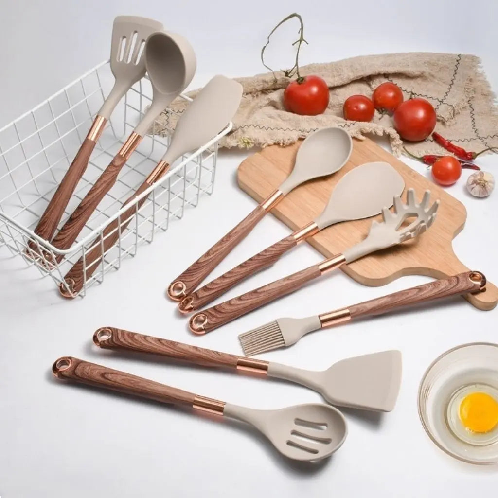 Elegant Silicone Utensil Collection – 11 Essential Tools