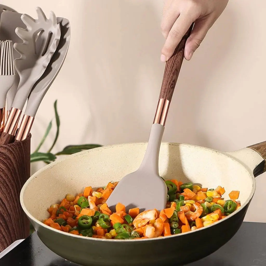 Elegant Silicone Utensil Collection – 11 Essential Tools