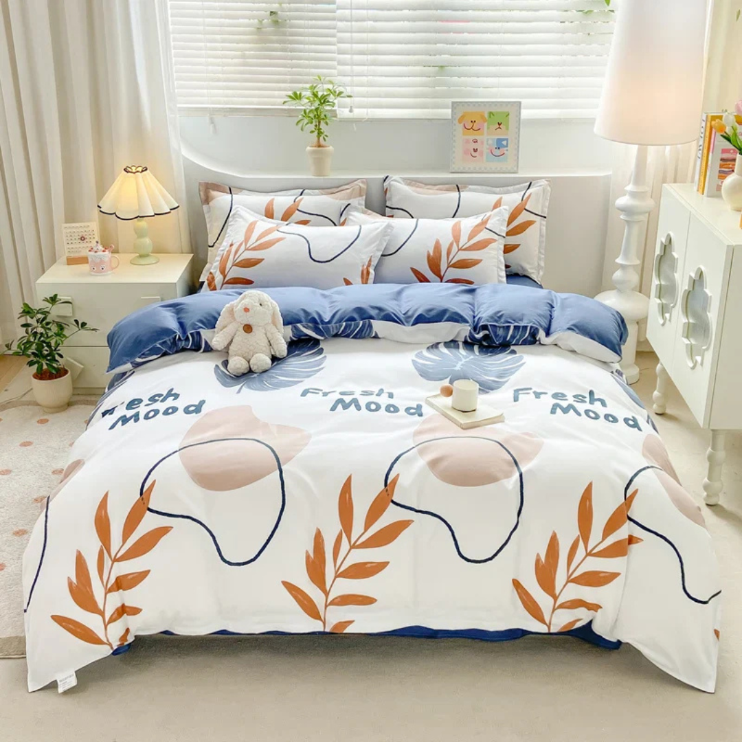 Elegant Bed Cover Set with Pillowcases – Soft Touch for Contemporary Rooms