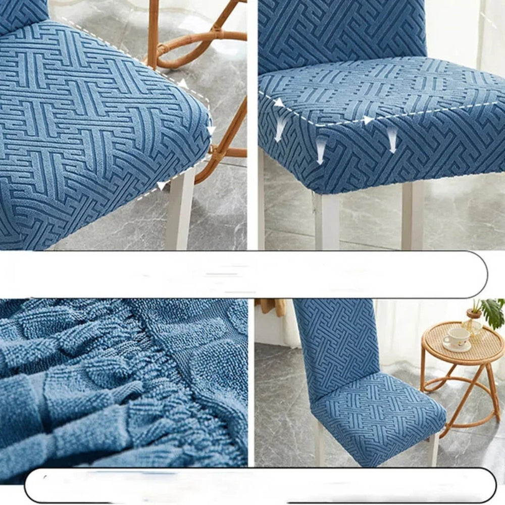Stretchable Dining Chair Cover with Lattice Design