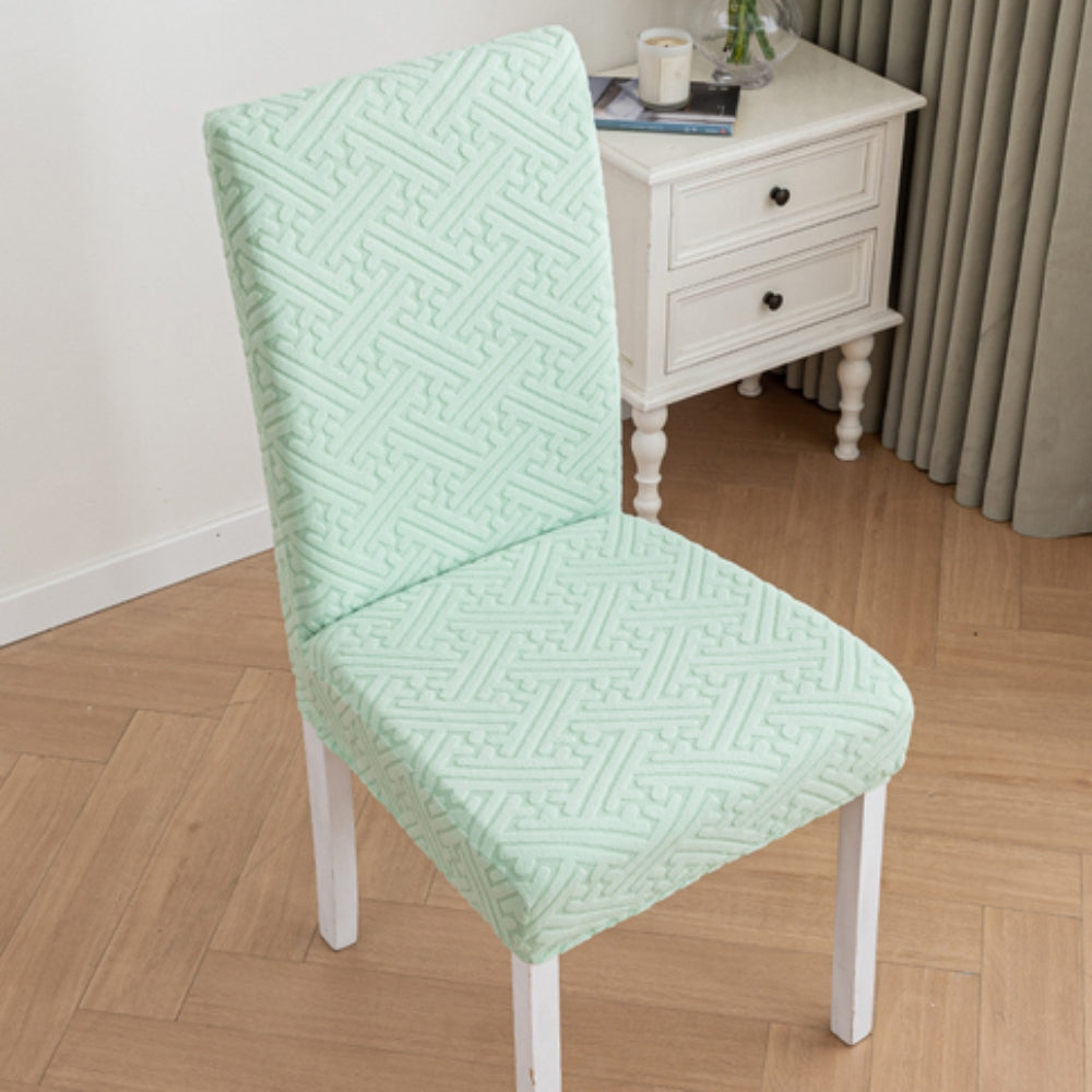 Stretchable Dining Chair Cover with Lattice Design