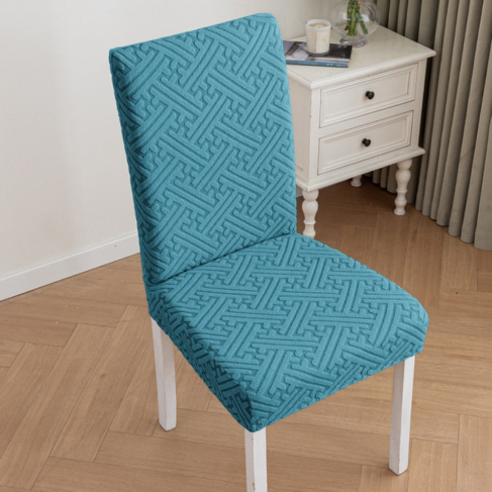 Stretchable Dining Chair Cover with Lattice Design