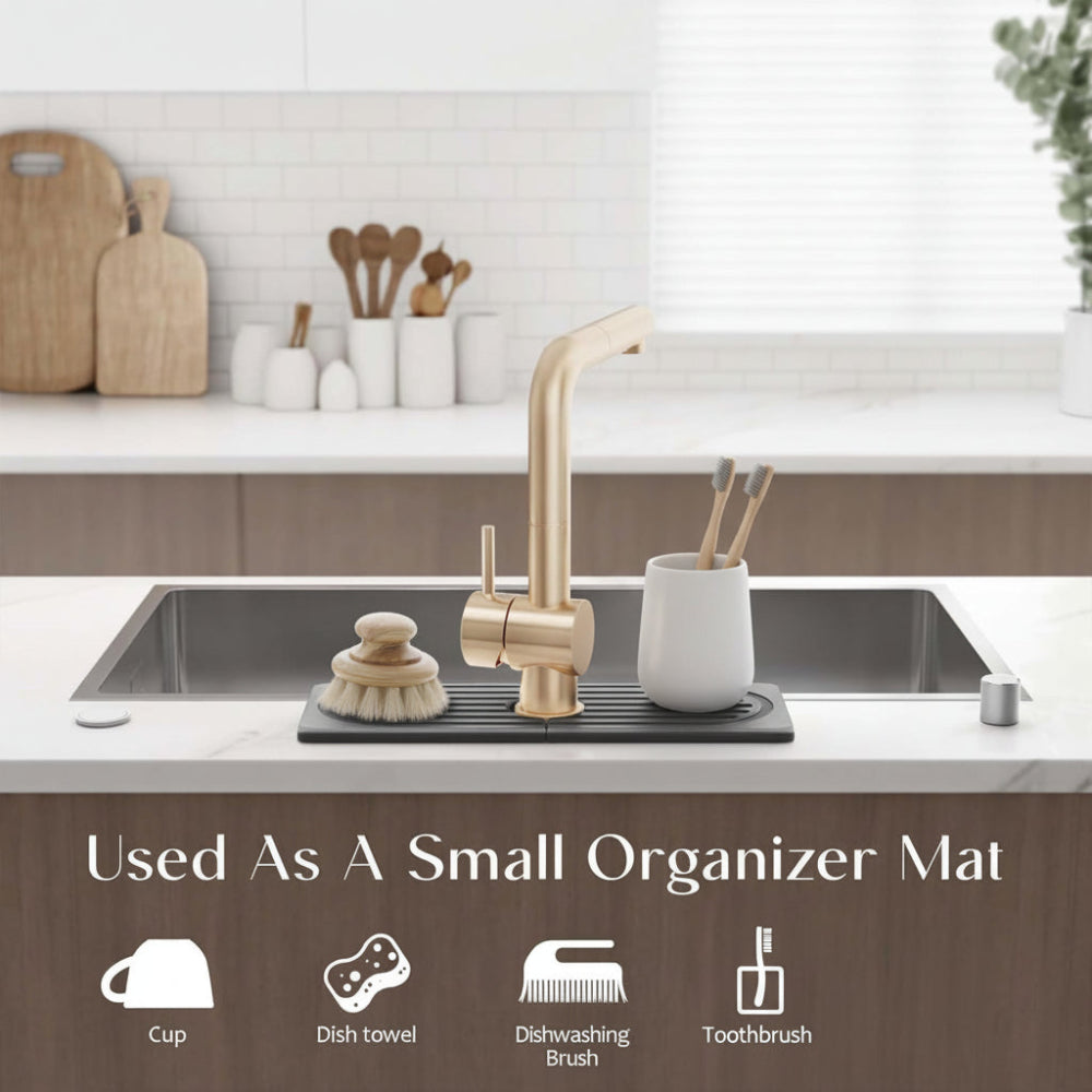 Diatomite Sink Mat for Kitchen Counter – Faucet Drying Tray