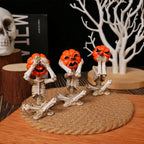 Charming Pumpkin Skull Trio for Spooky Decor