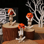 Charming Pumpkin Skull Trio for Spooky Decor