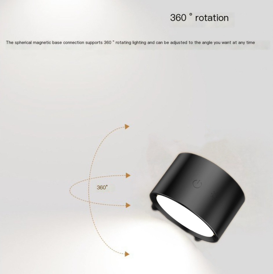 Versatile Rechargeable LED Wall Lamp with Magnetic Design