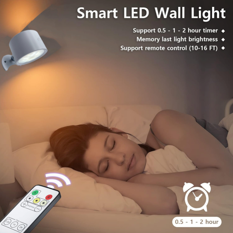 Versatile Rechargeable LED Wall Lamp with Magnetic Design