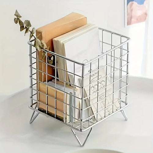 Chic Metallic Organization Basket