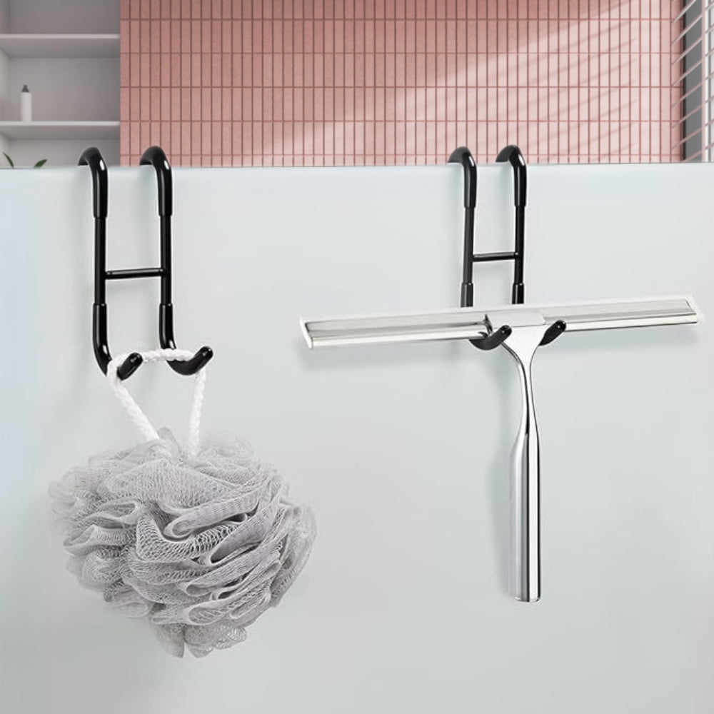 Drill-Free Stainless Steel S-Hook for Bathroom Hanging