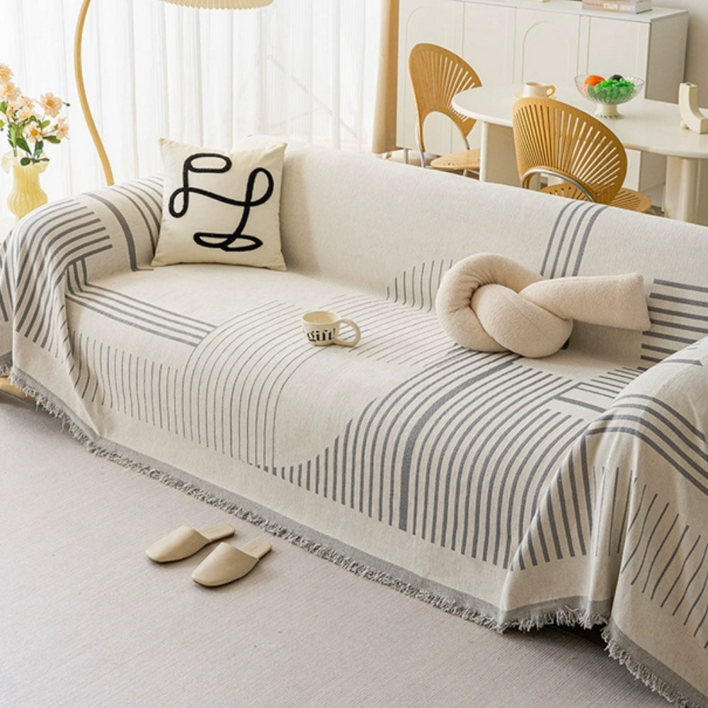 Cozy Snowflake Pattern Soft Chenille Sofa Cover