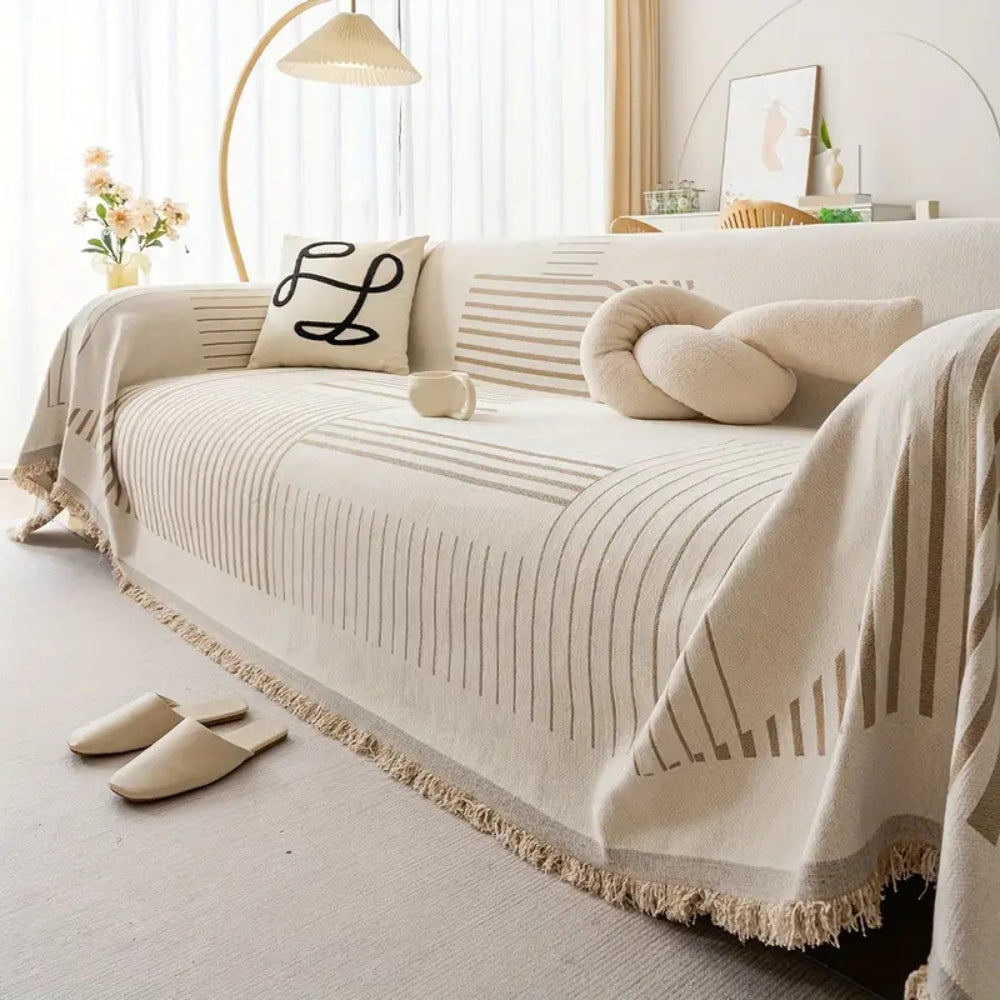 Cozy Snowflake Pattern Soft Chenille Sofa Cover