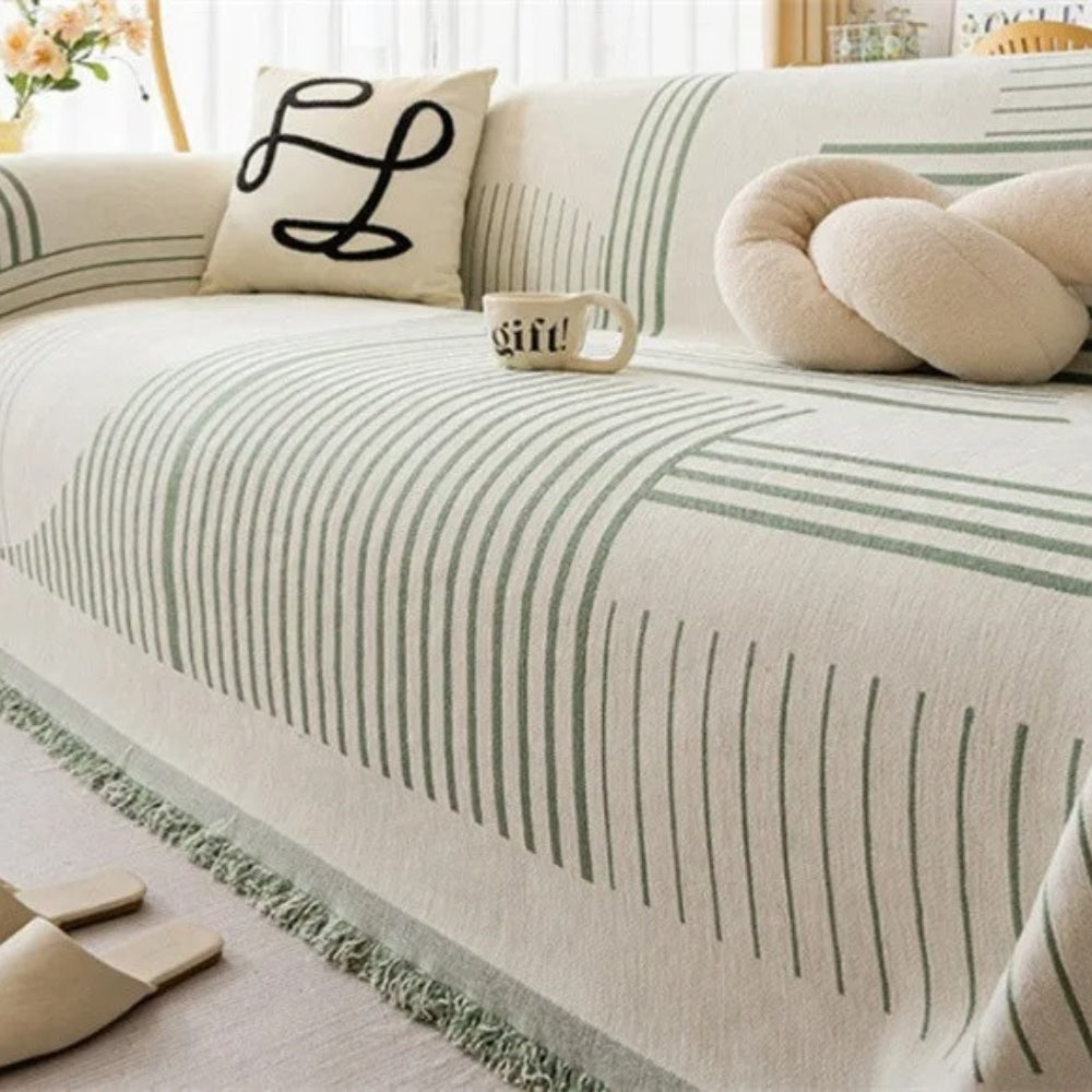 Cozy Snowflake Pattern Soft Chenille Sofa Cover