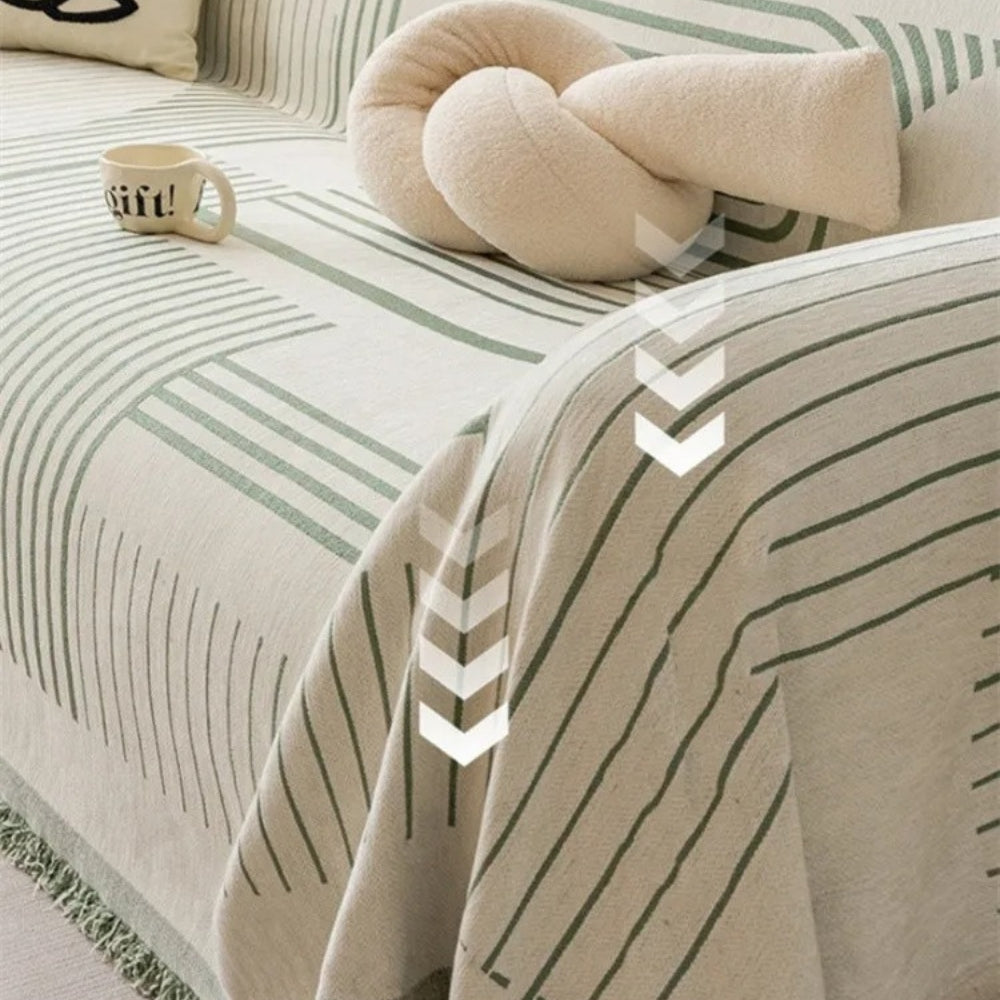 Cozy Snowflake Pattern Soft Chenille Sofa Cover