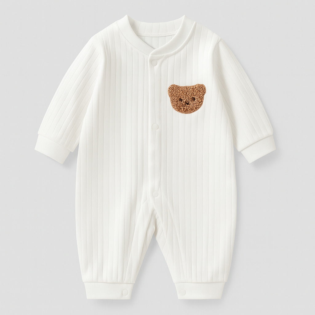 Baby Overall in Soft Ribbed Fabric