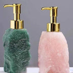 Elegant Stone Soap Dispenser with Luxurious Gold Pump