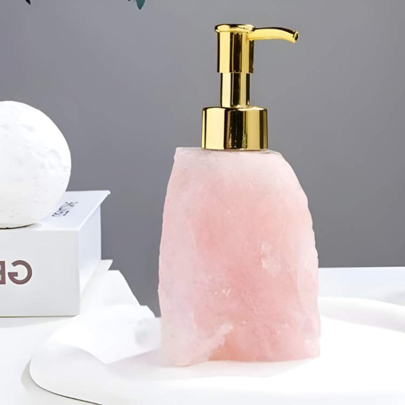 Elegant Stone Soap Dispenser with Luxurious Gold Pump