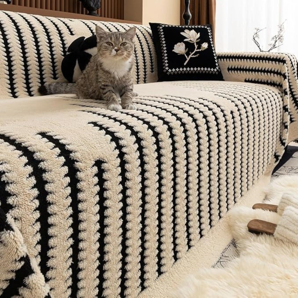 Vintage Style Plush Tufted Sofa Slipcover for Cozy Home Decor