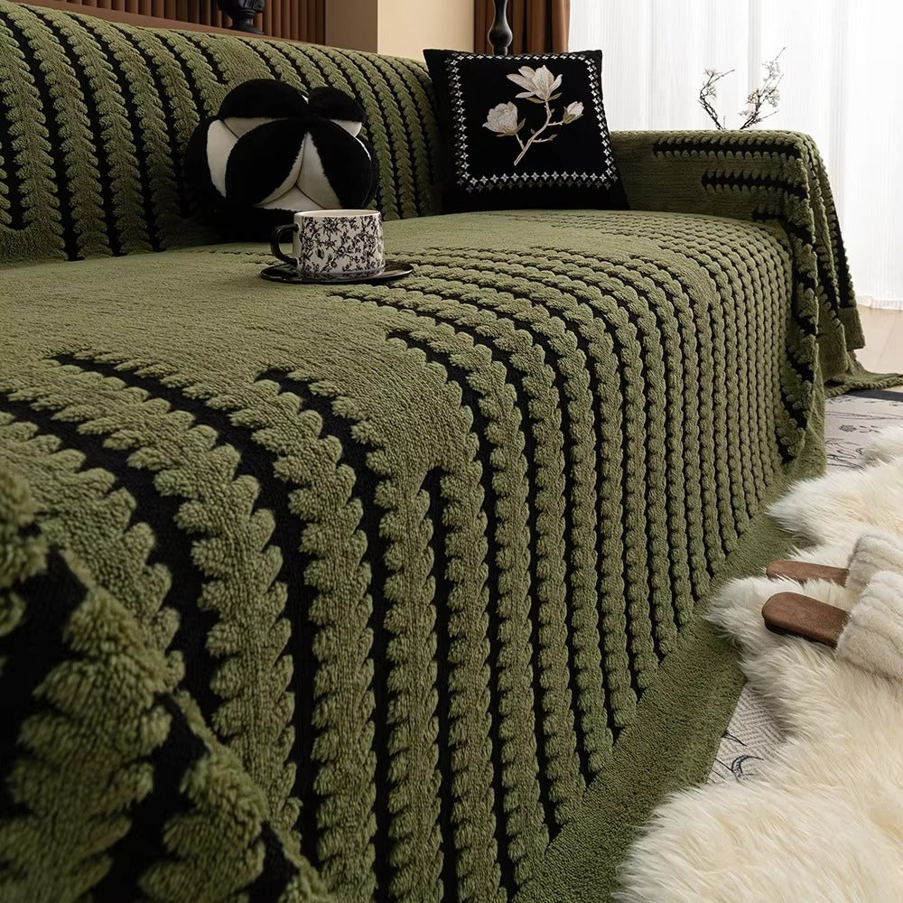 Vintage Style Plush Tufted Sofa Slipcover for Cozy Home Decor