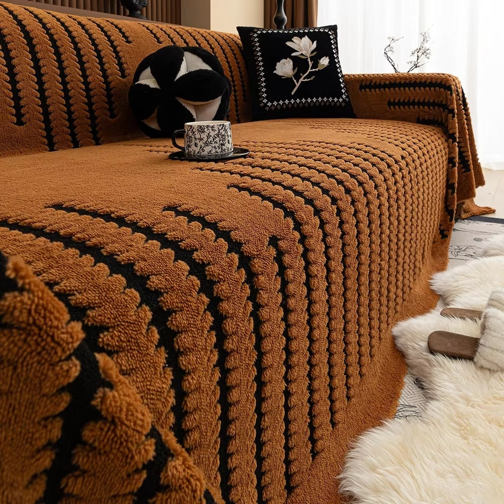 Vintage Style Plush Tufted Sofa Slipcover for Cozy Home Decor
