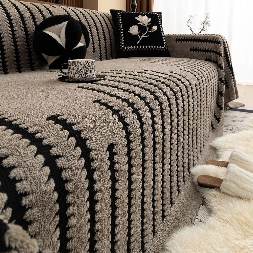 Vintage Style Plush Tufted Sofa Slipcover for Cozy Home Decor