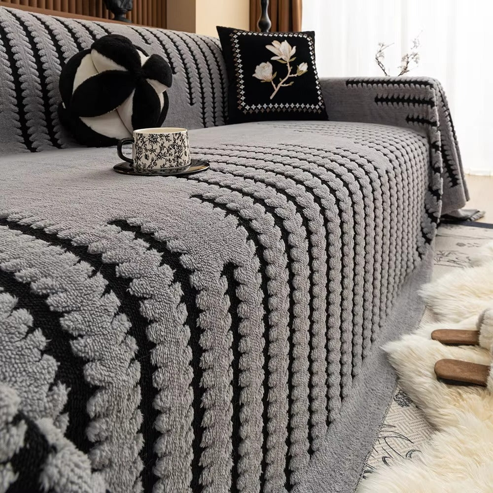 Vintage Style Plush Tufted Sofa Slipcover for Cozy Home Decor