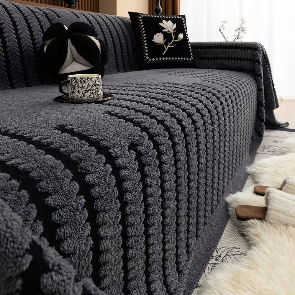 Vintage Style Plush Tufted Sofa Slipcover for Cozy Home Decor