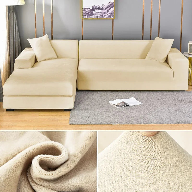 Stretch Velvet Sofa Protector | Ideal for Dogs | Fits Living Room Perfectly