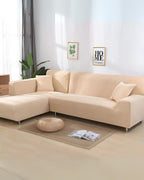 Stretch Fabric Sofa Cover for Sectional Couches – Easy Living Room Fit