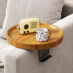 Adjustable Wooden Armrest Tray Table