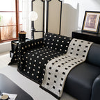 Modern Square Pattern Sofa Cover in Microfiber – Wrinkle-Resistant