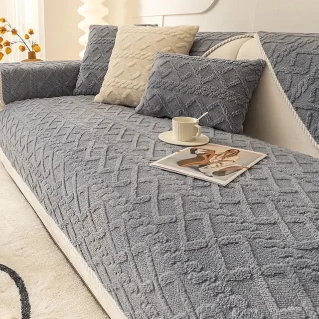 Waterproof Polyester Sofa Cover with Non-Slip Feature
