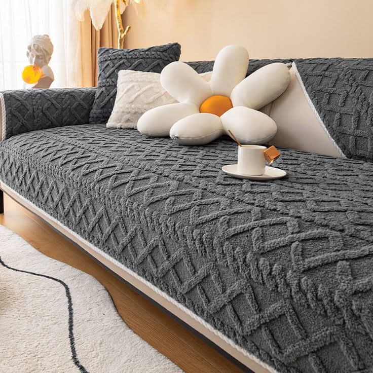 Waterproof Polyester Sofa Cover with Non-Slip Feature