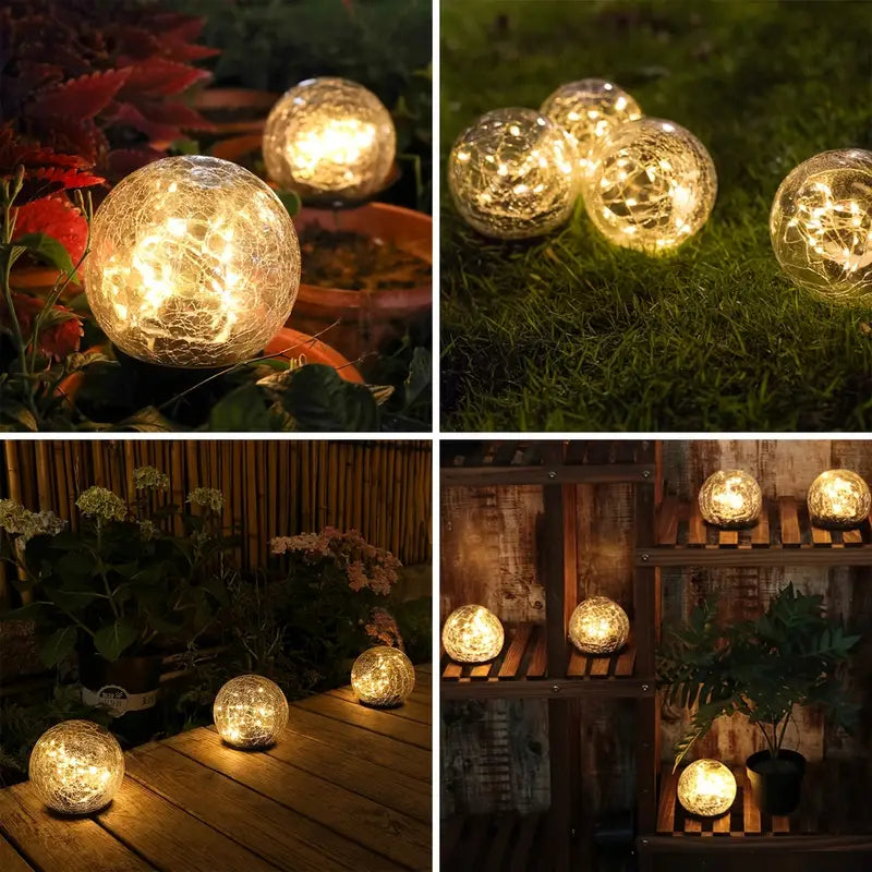 Outdoor Solar-Powered LED Lights – Weatherproof Garden Illumination with Ground Stake