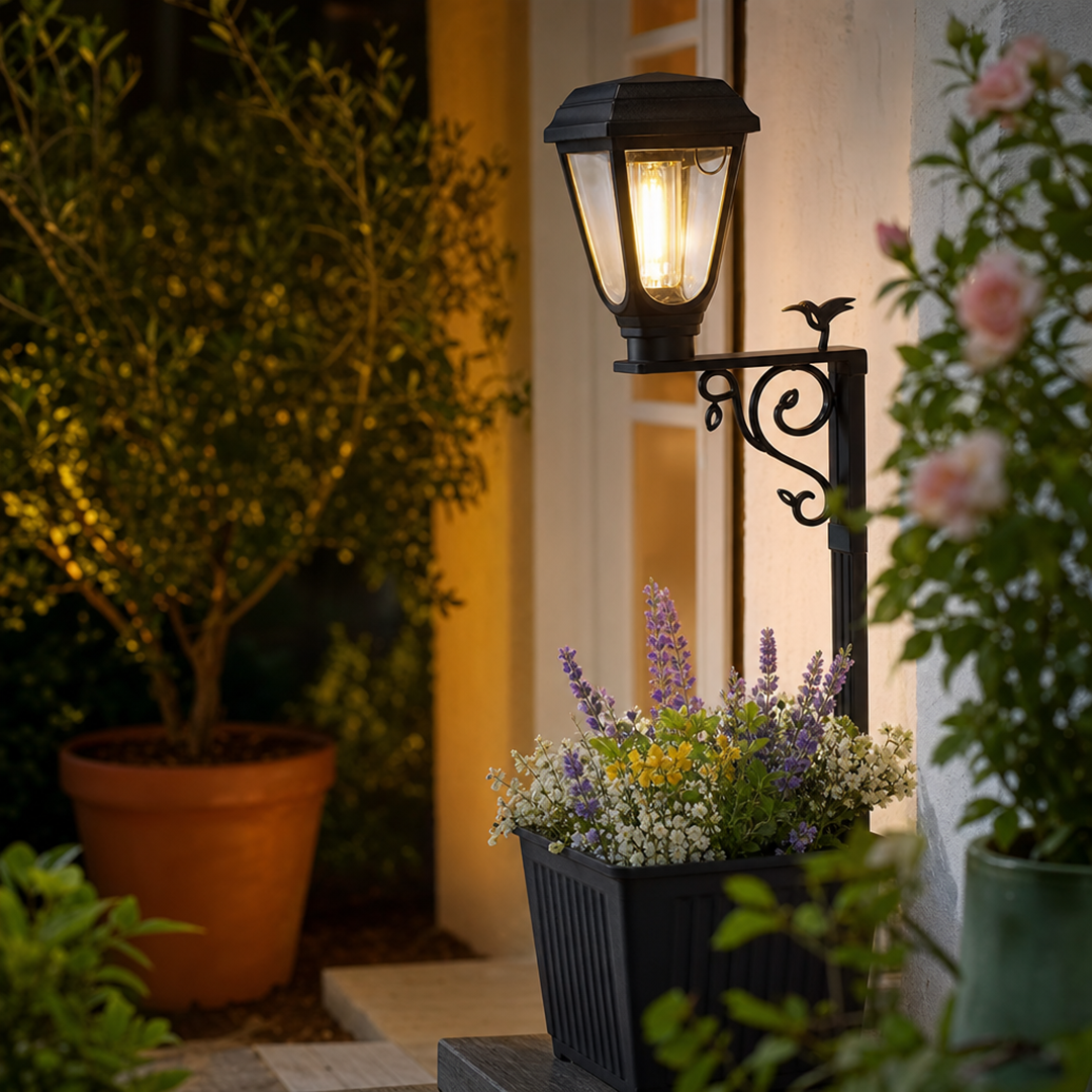 Garden Solar Light Featuring Plant Holder