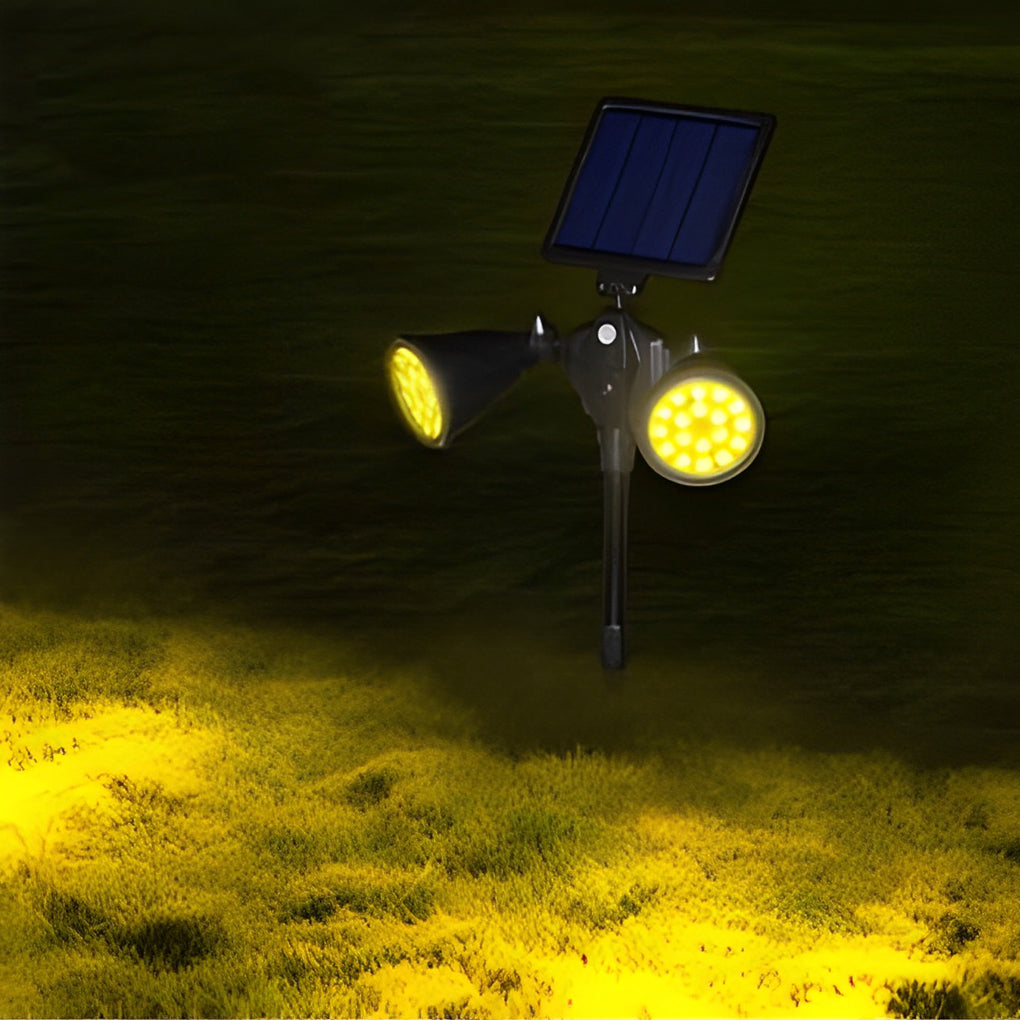 Motion Sensor Solar Garden Spotlights with Adjustable Brightness