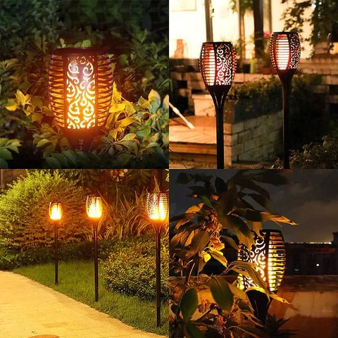 Flame Effect Solar Stake Light for Outdoor Use