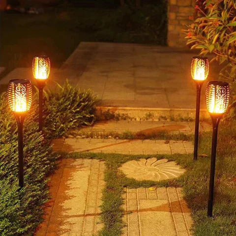 Flame Effect Solar Stake Light for Outdoor Use
