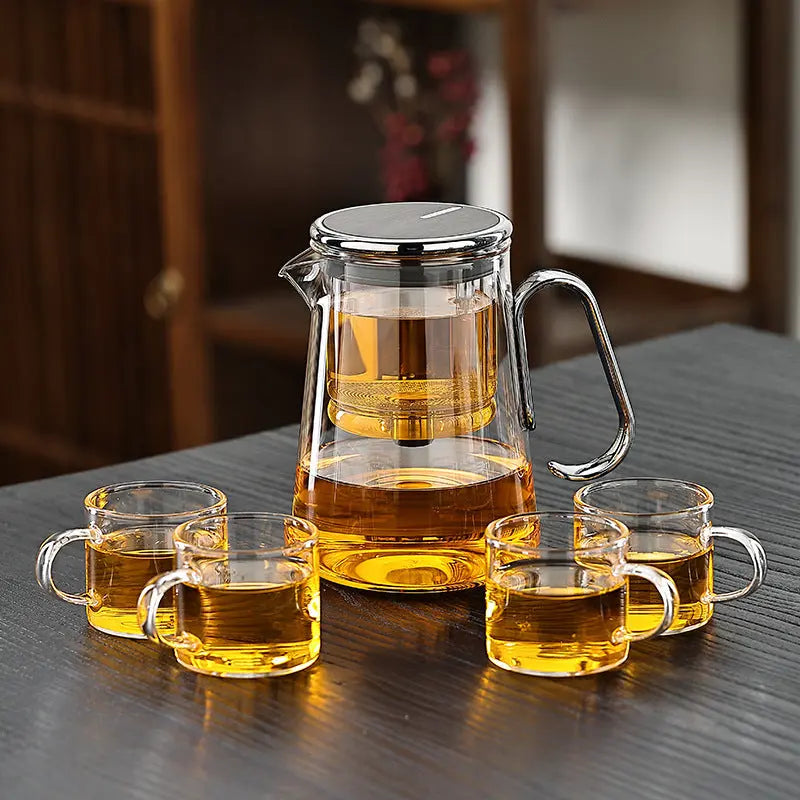 Magnetic Brew Glass Teapot for Effortless Tea Enjoyment