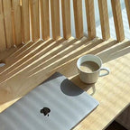 Contemporary Semicircular Desk in Solid Wood for Home Office – Space-Saving
