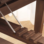Foldable Side Table in Solid Wood with Multi-Angle Surface – Japanese Modern Design for Living Room