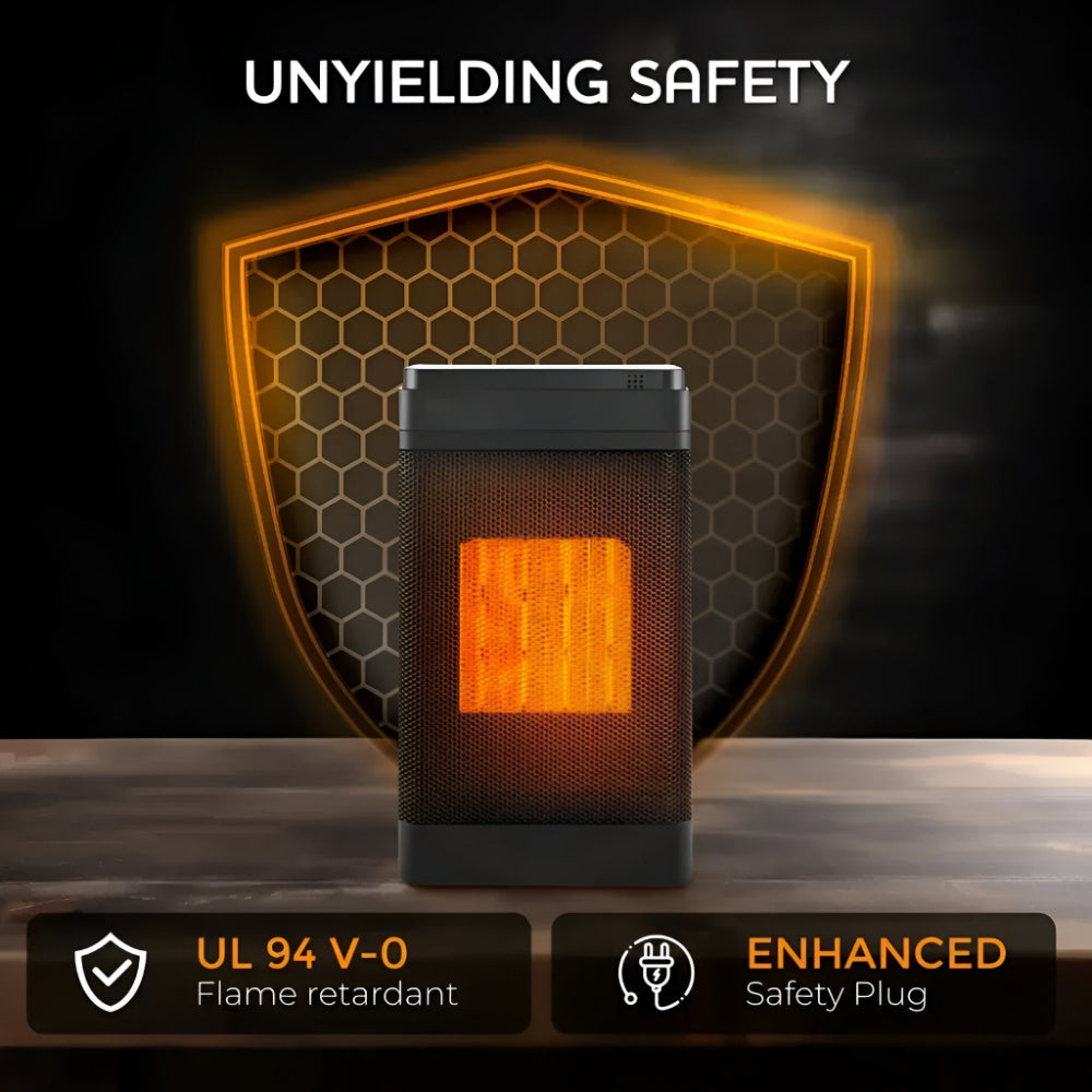 Indoor Electric Heater with Thermostat, Timer, and Oscillating Function