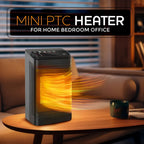 Indoor Electric Heater with Thermostat, Timer, and Oscillating Function