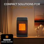 Indoor Electric Heater with Thermostat, Timer, and Oscillating Function