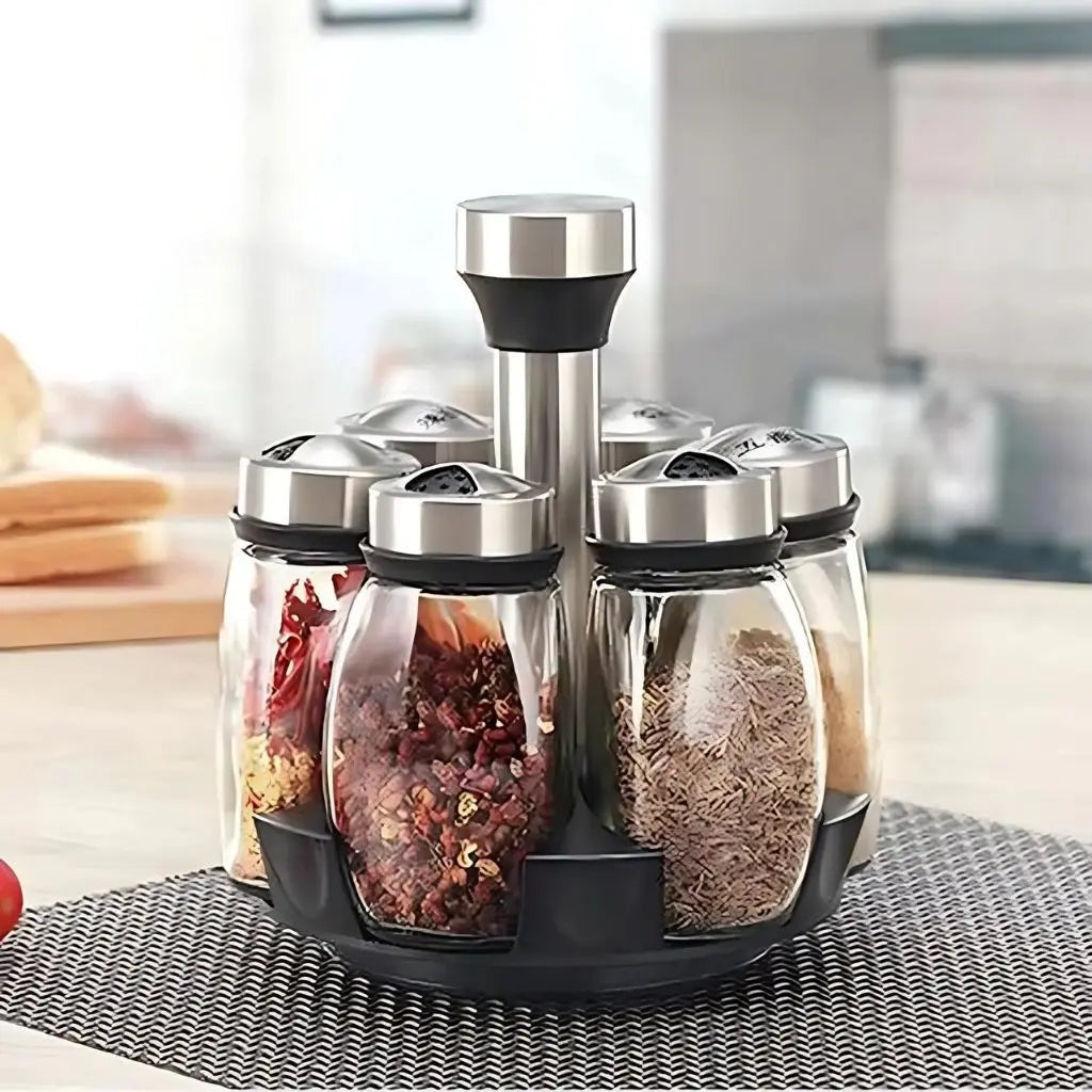 Elegant Swivel Spice Container Collection